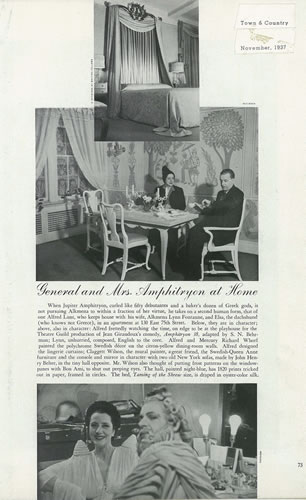 Town and Country article, November 1937