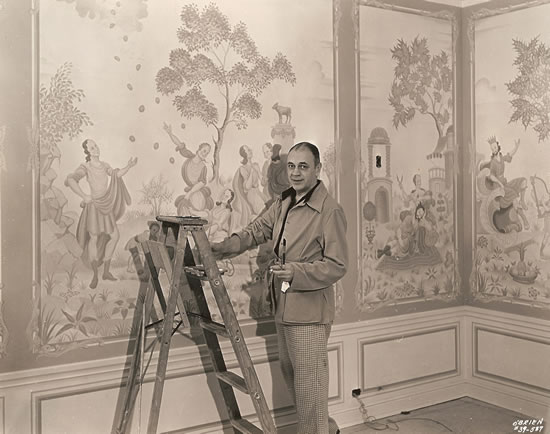 Claggett Wilson at work in the Great Parlor