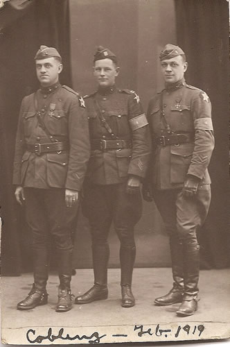 Lieutenant Claggett Wilson, right, during the occupation of Germany
