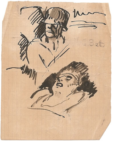 Sketches from the Front, France, 1918