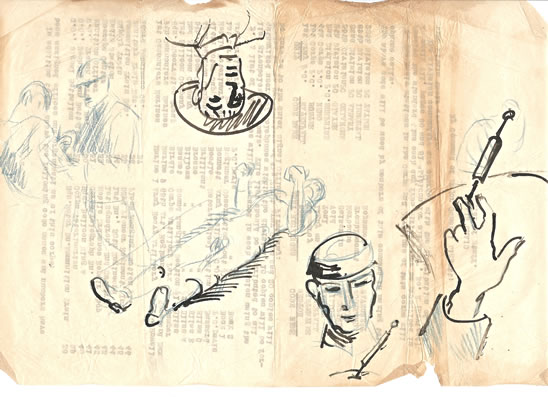 Sketches from the Front, France, 1918