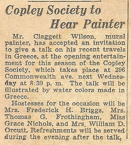 article on Claggett Wilson